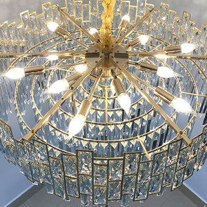 Palo clear Crystal Round Chandelier-Vancei