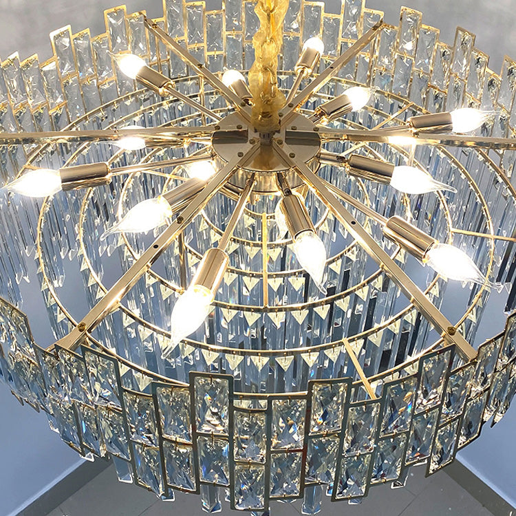 Palo clear Crystal Round Chandelier-Vancei