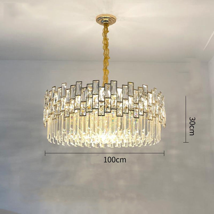 Palo clear Crystal Round Chandelier-Vancei