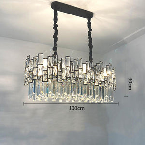 Palo clear Linear Chandelier for Kitchen Island-Vancei