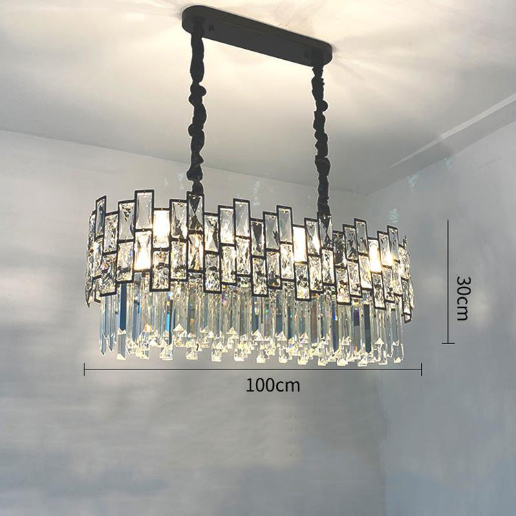 Palo clear Linear Chandelier for Kitchen Island-Vancei