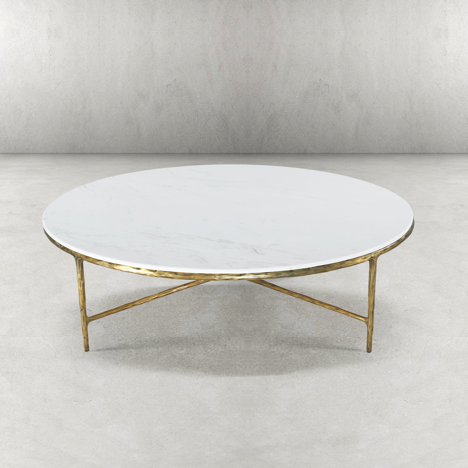 Thaddies Marble Round Coffee Table 55"D-Vancei