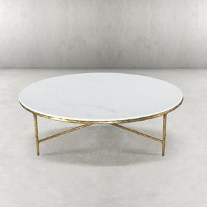 Thaddies Marble Round Coffee Table 55"D-Vancei