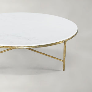 Thaddies Marble Round Coffee Table 55"D-Vancei