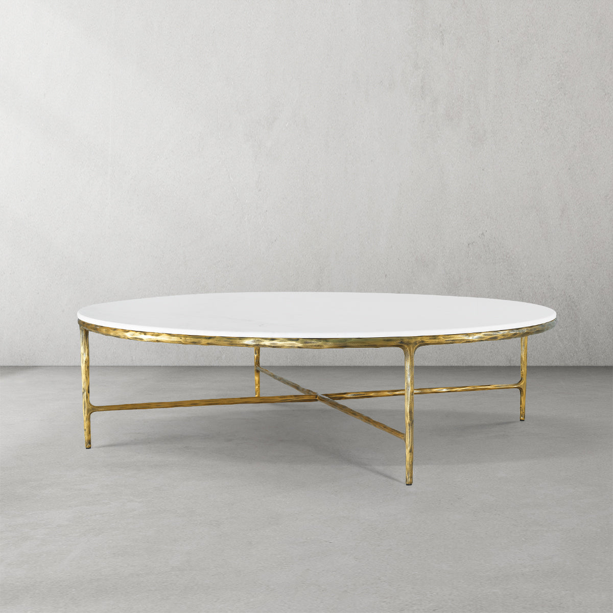 Thaddies Marble Round Coffee Table 55"D-Vancei