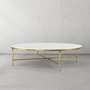 Thaddies Marble Round Coffee Table 55"D-Vancei
