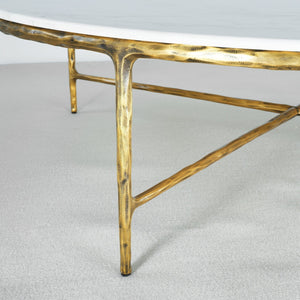 Thaddies Marble Round Coffee Table 55"D-Vancei