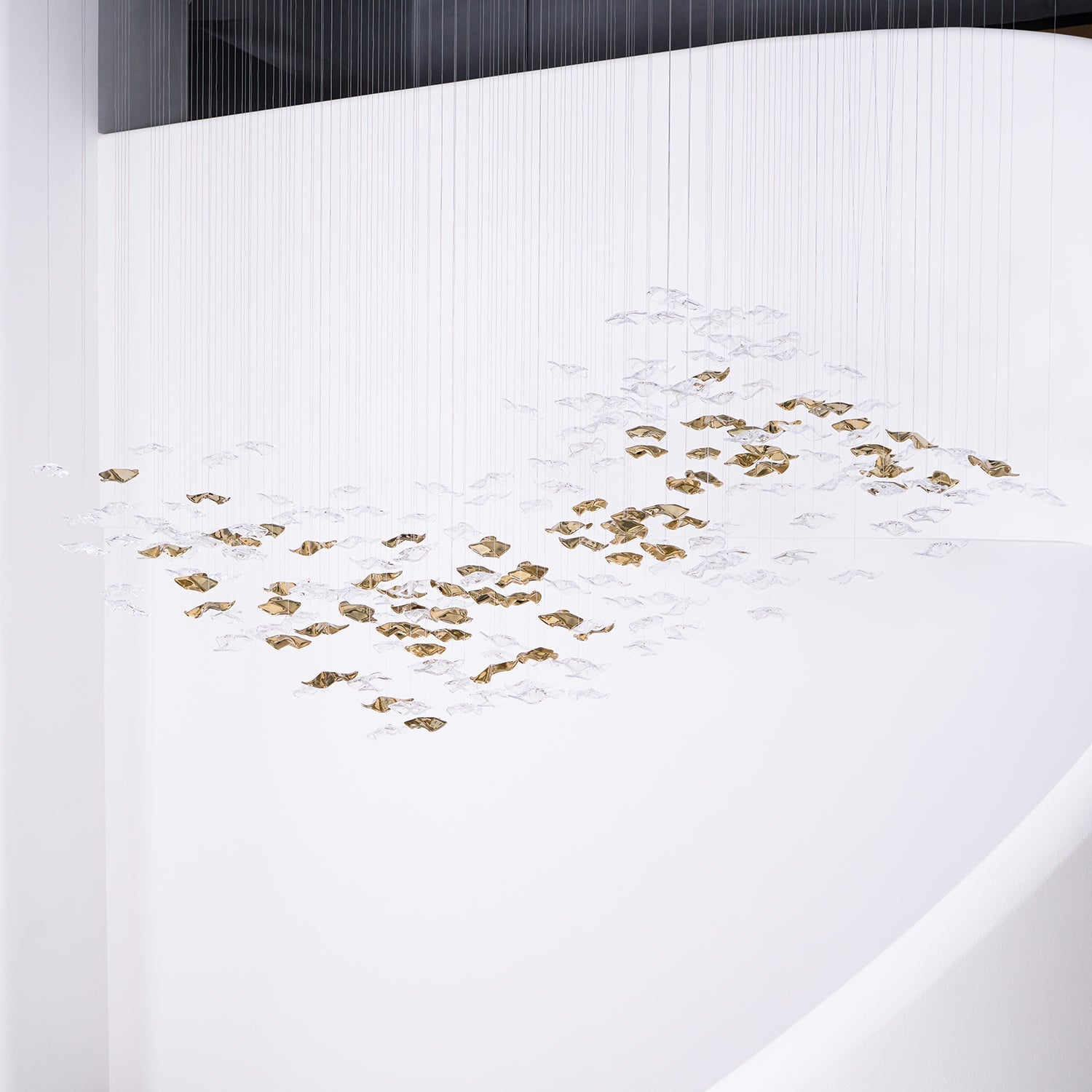 Tidal Art Glass Chandelier (With Canopy)