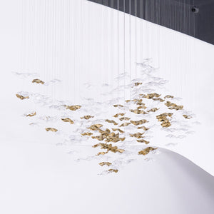 Tidal Art Glass Chandelier (With Canopy)