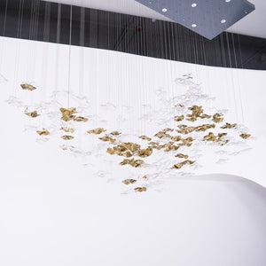 Tidal Art Glass Chandelier (With Canopy)