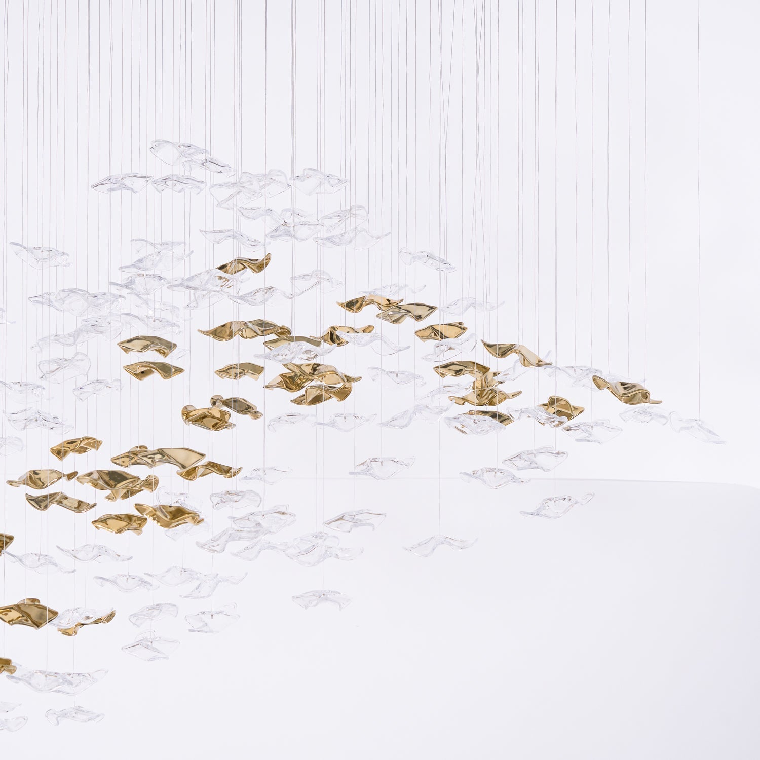 Tidal Art Glass Chandelier (With Canopy)