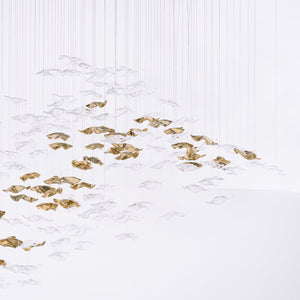 Tidal Art Glass Chandelier (With Canopy)