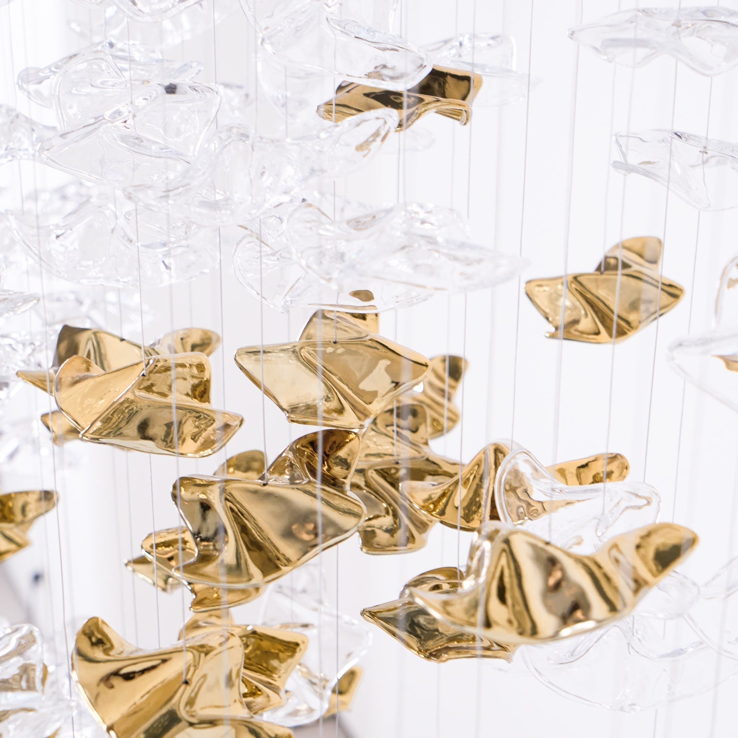 Tidal Art Glass Chandelier (With Canopy)