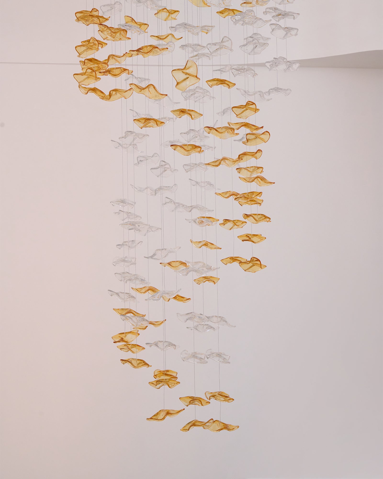 Tidal Art Glass Chandelier (With Canopy)