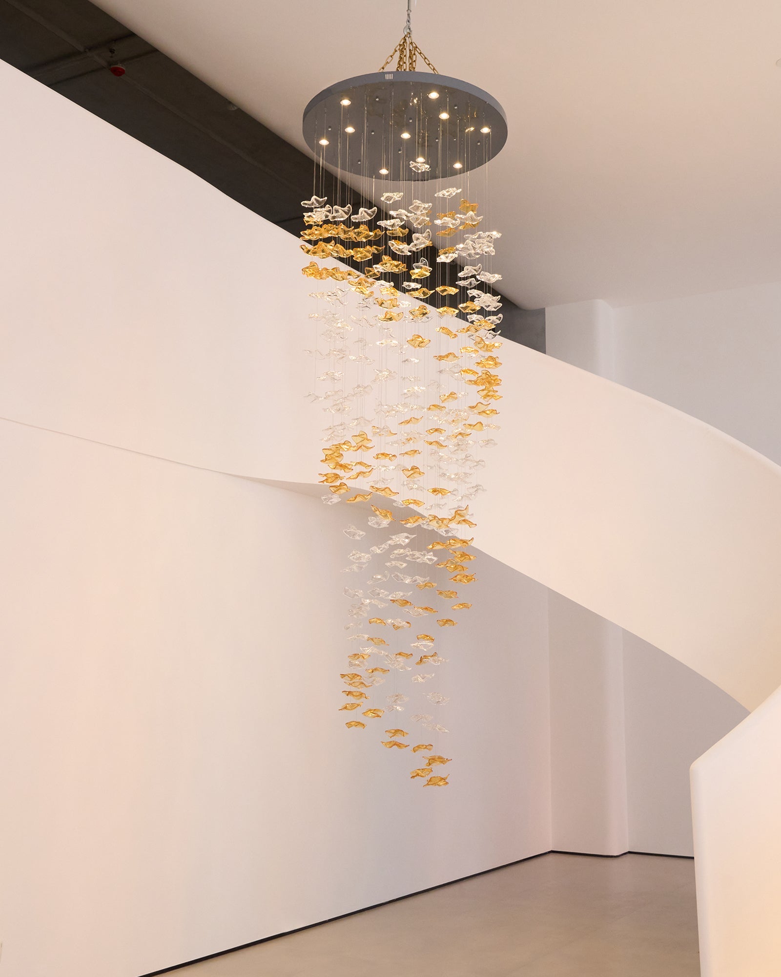 Tidal Art Glass Chandelier (With Canopy)