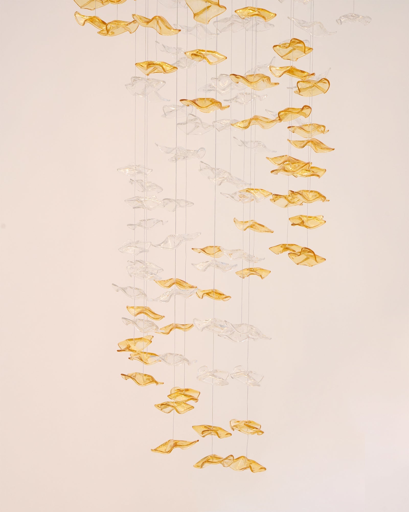 Tidal Art Glass Chandelier (With Canopy)