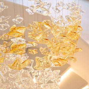 Tidal Art Glass Chandelier (With Canopy)