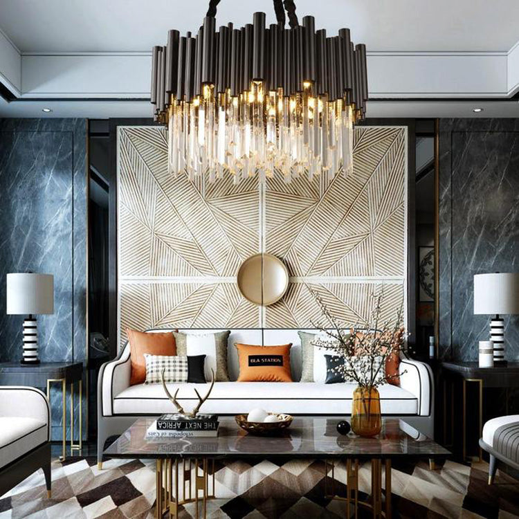 Viol Crystal Round Chandelier-Vancei