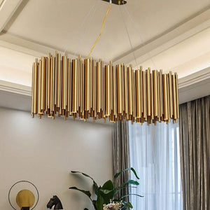 Viol Rectangle Chandelier for Dining Room-Vancei
