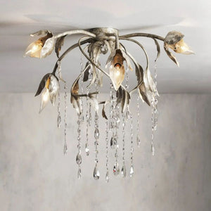 Gothic Viticcio Flushmount 23.5" 32"-Silver