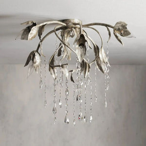 Gothic Viticcio Flushmount 23.5" 32"-Silver
