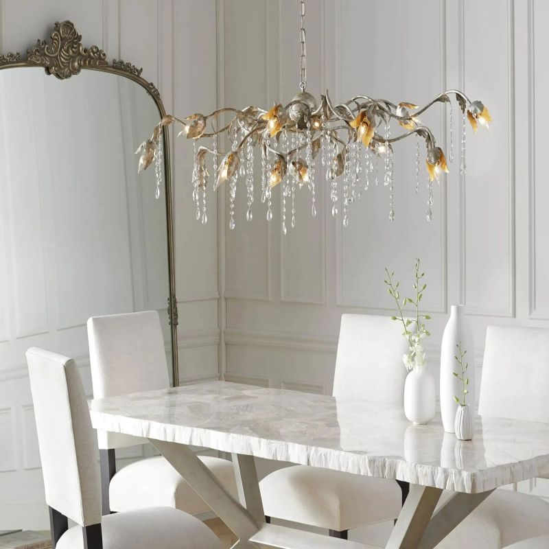 Gothic Viticcio Rectangular Chandelier 52 " 61" 71"- Silver