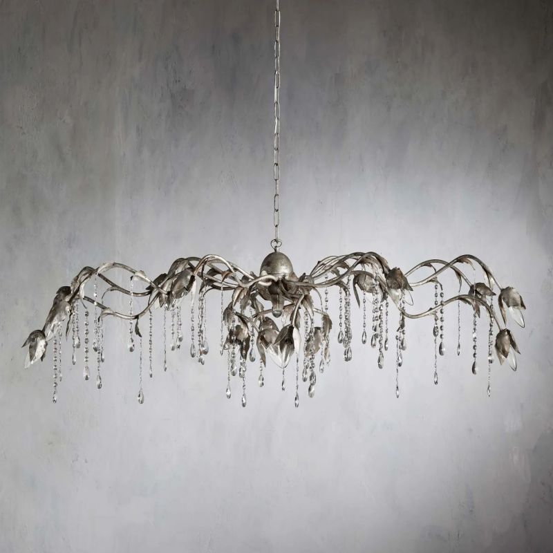 Gothic Viticcio Rectangular Chandelier 52 " 61" 71"- Silver