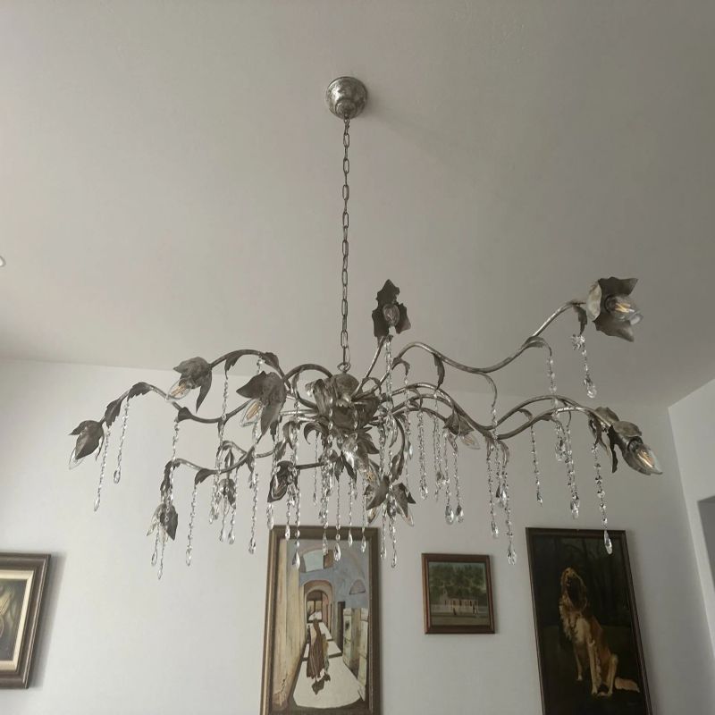 Gothic Viticcio Rectangular Chandelier 52 " 61" 71"- Silver