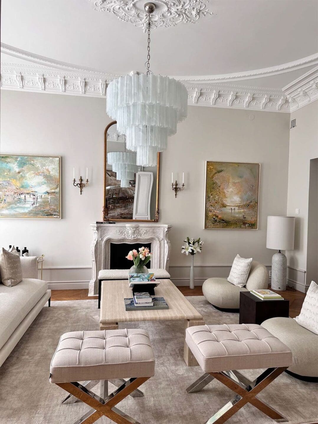 Murano Chandelier – 78 tubes – Alabaster white - Oasislives