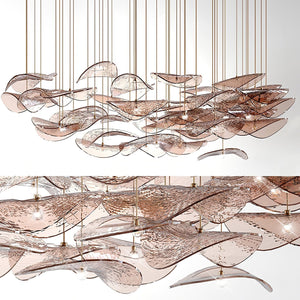 Wave Floating Leaf Chandelier-Vancei
