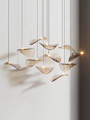 Wave Floating Leaf Chandelier-Vancei