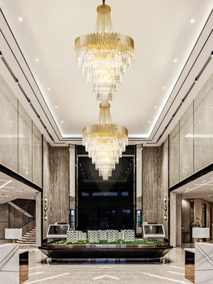 William Multi Tier Crystal Chandelier-Vancei