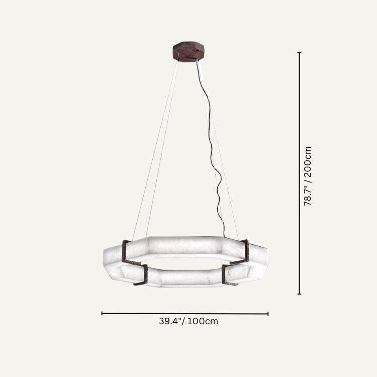 Glacera Alabaster Polygonal Chandelier