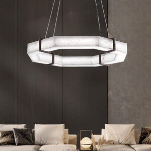 Glacera Alabaster Polygonal Chandelier