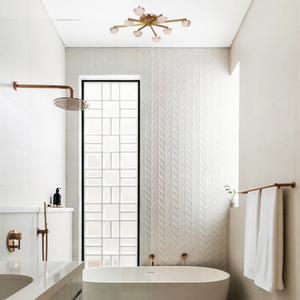 Glacera Alabaster Wearstler Pedra Large Staggered Arm Flush Mount