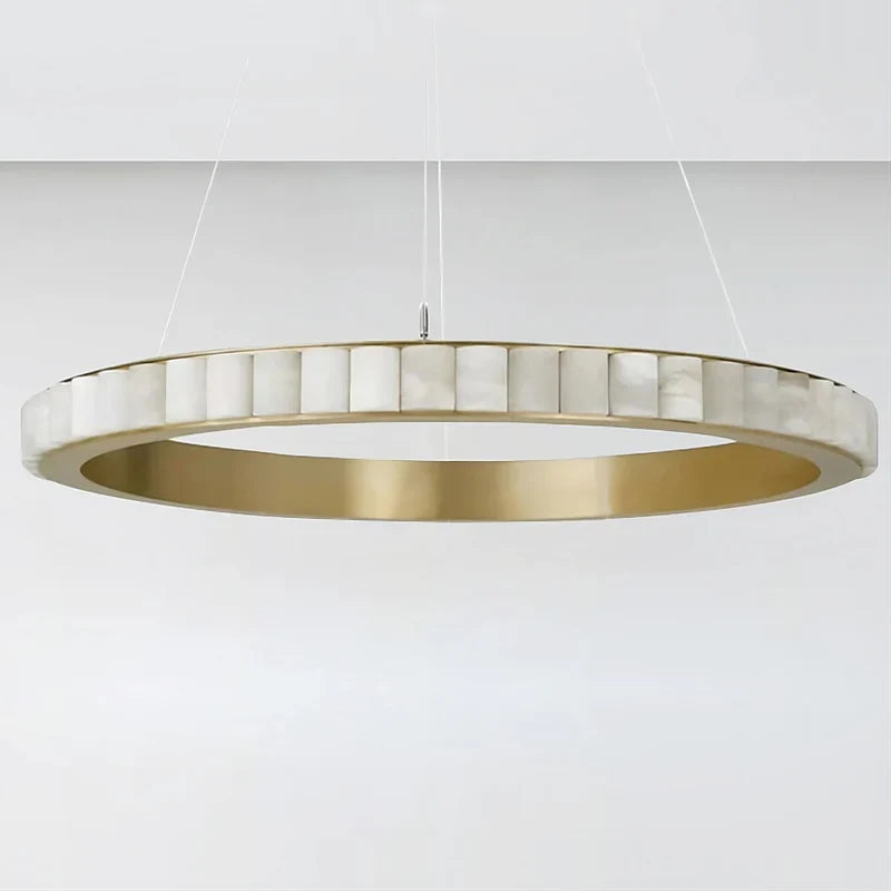 Avalon Alabaster 2 Layer Chandelier