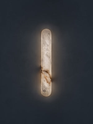 Alabaster Tubular Wide Wall Light, 65cm - Oasislives