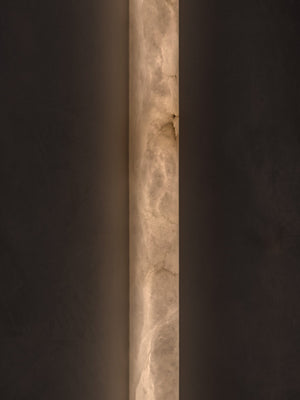 Alabaster Tubular Wide Wall Light, 65cm - Oasislives