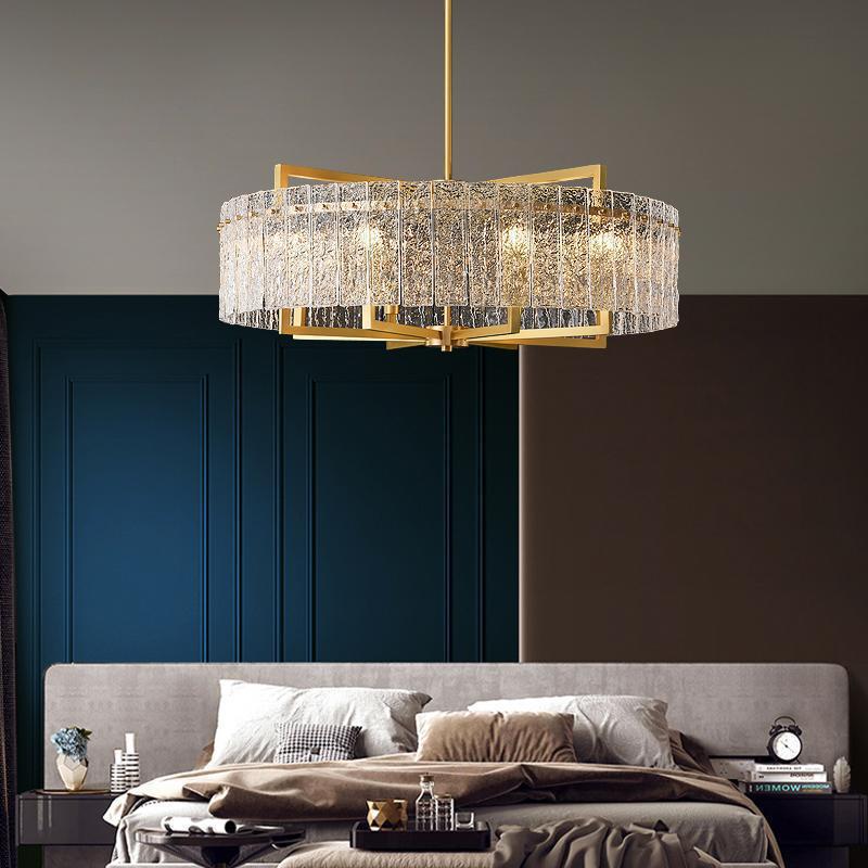 Classic Moire Crystal Round Chandelier-Vancei