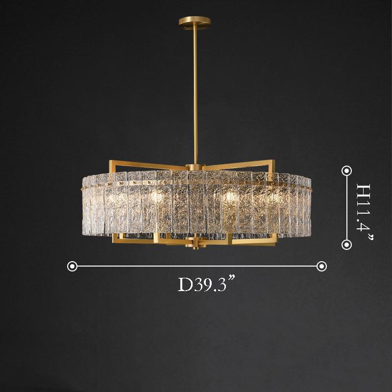 Classic Moire Crystal Round Chandelier-Vancei