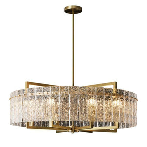 Classic Moire Crystal Round Chandelier-Vancei