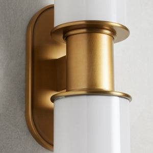 Harlin Modern Milk Glass 2-Light Wall Sconce-Vancei
