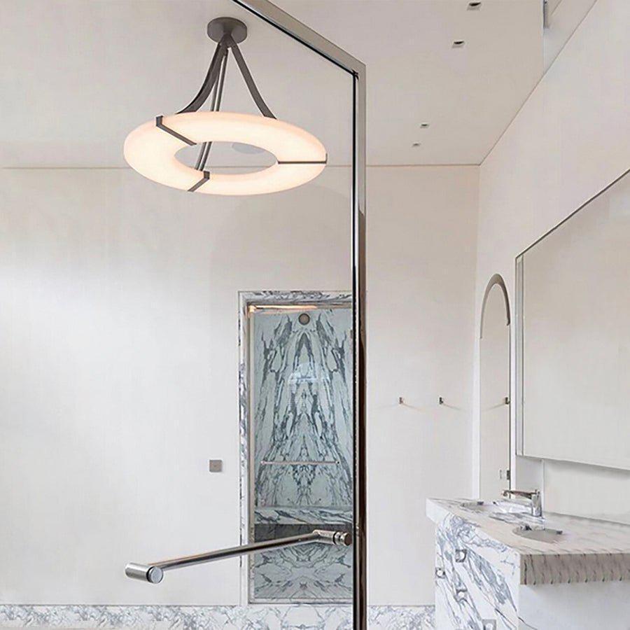 Glacera Round Alabaster Chandelier
