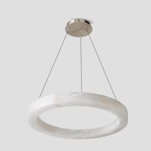 Glacera Alabaster Round Chandelier 19'' 27'' 36'' 60''D
