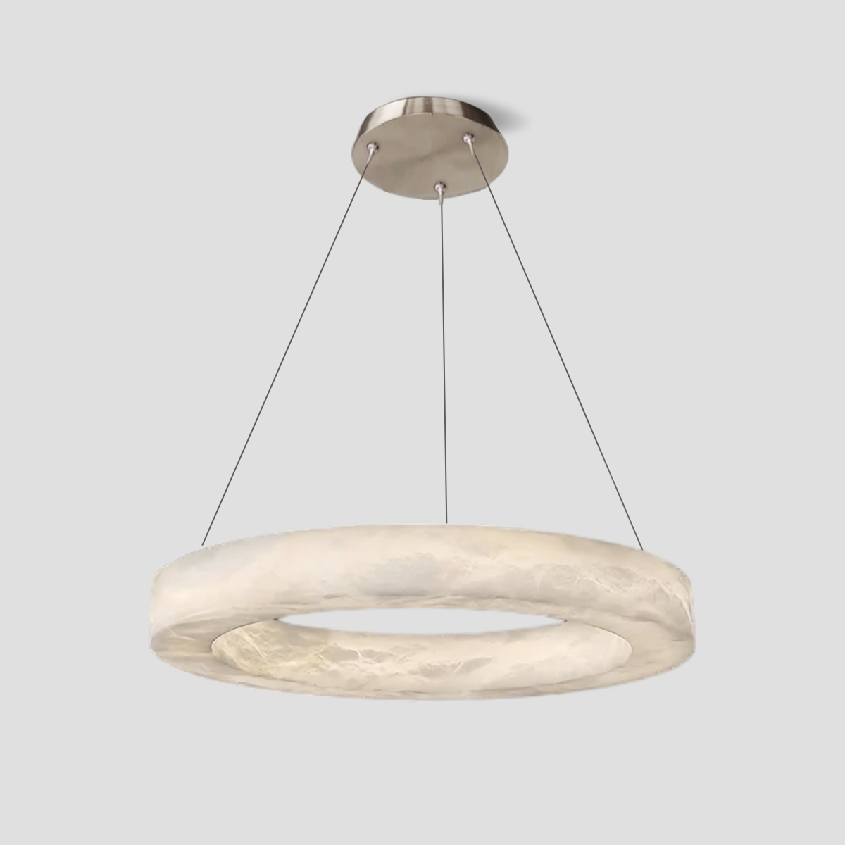 Glacera Alabaster Round Chandelier 19'' 27'' 36'' 60''D