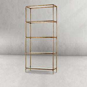 Hand-Forged Metal Glass Shelving