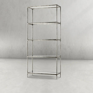 Hand-Forged Metal Glass Shelving