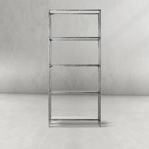 Hand-Forged Metal Glass Shelving