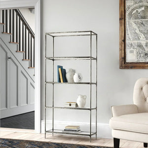 Hand-Forged Metal Glass Shelving