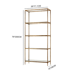 Hand-Forged Metal Glass Shelving
